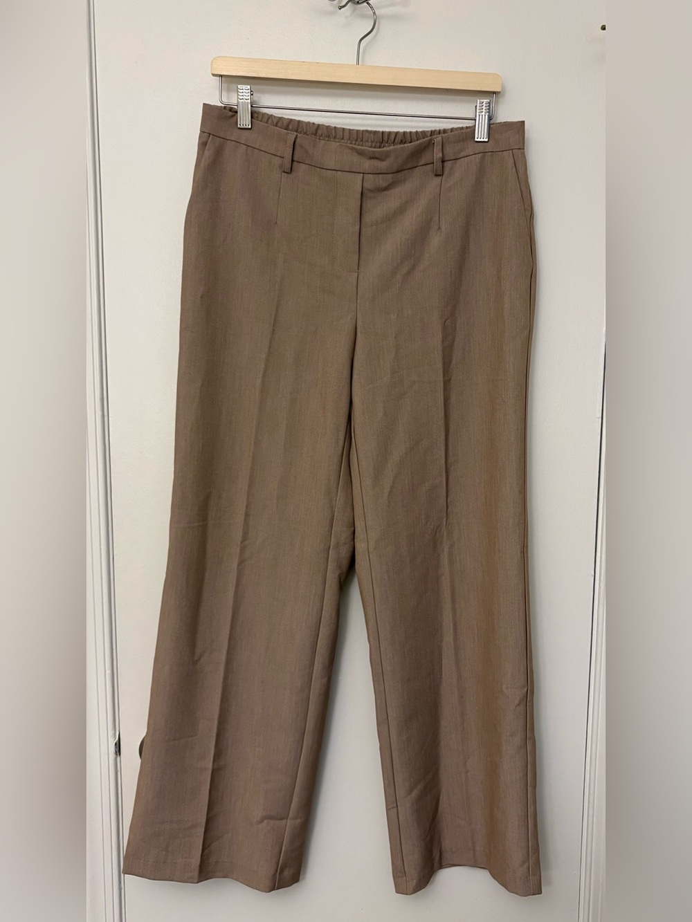 Tan Straight Leg Dress Pants